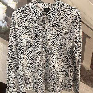 Black and white animal print NWOT  blouse